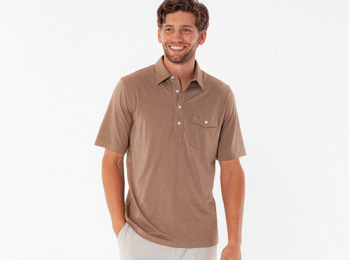 Criquet Performance Players Shirt in Oregon Trails, studio photo