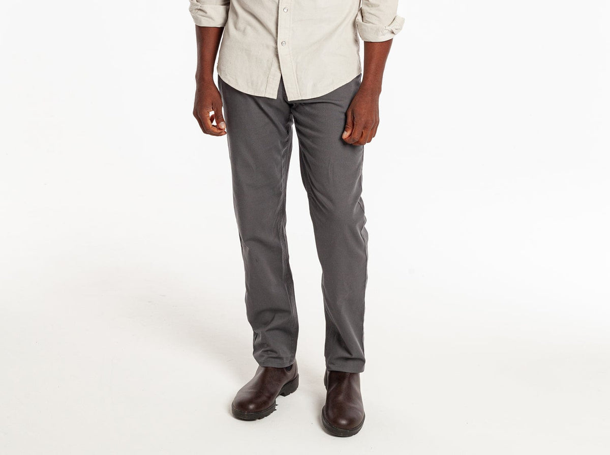 Criquet Comfort Canvas Pant in Charcoal, studio photo