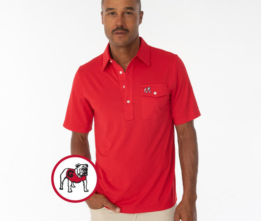 Criquet Georgia in Coach's Players Shirt, Bulldog, Red, view 1