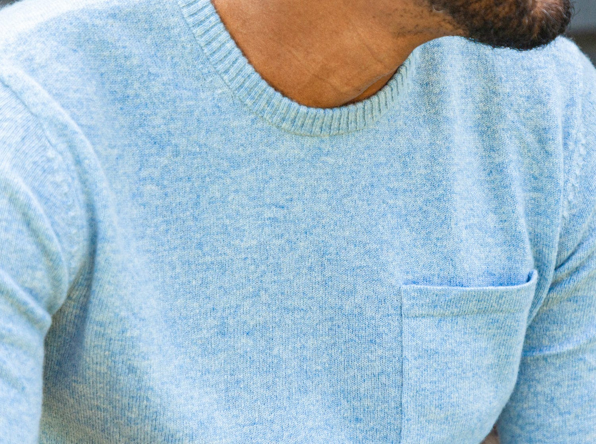 Criquet Legacy Cashmere Pocket Crew in Rainey, view 2