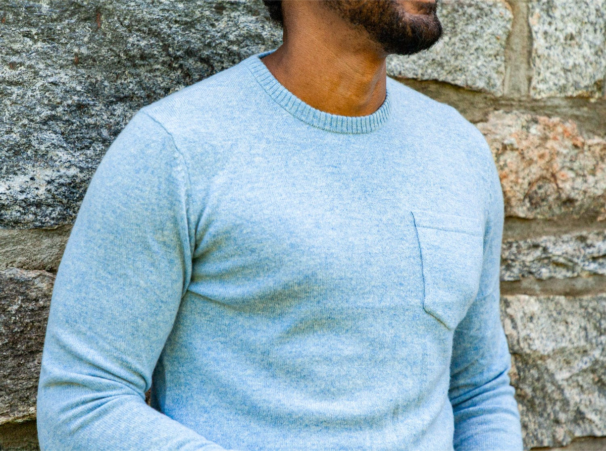 Criquet Legacy Cashmere Pocket Crew in Rainey, view 7