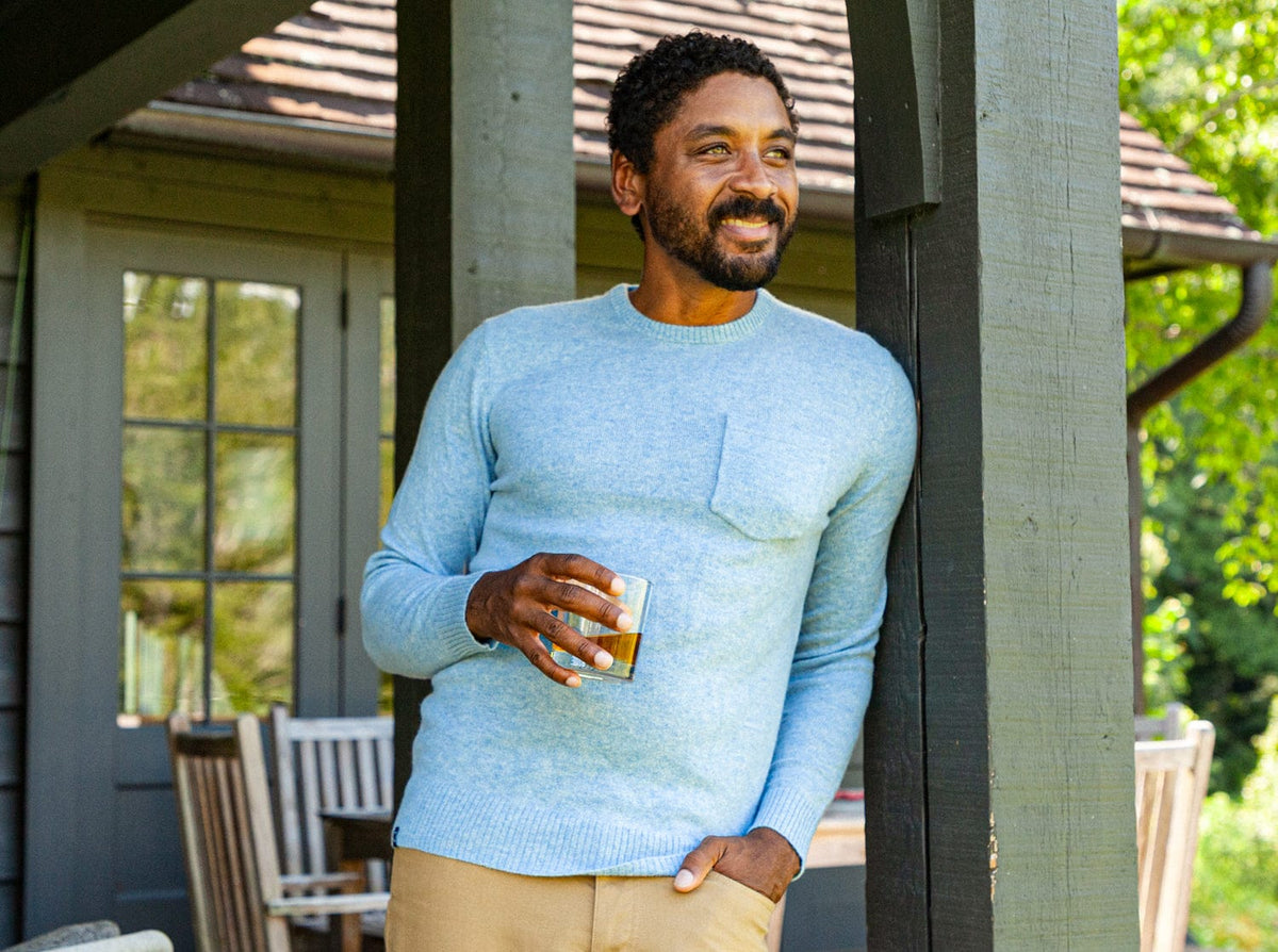Criquet Legacy Cashmere Pocket Crew in Rainey, view 1