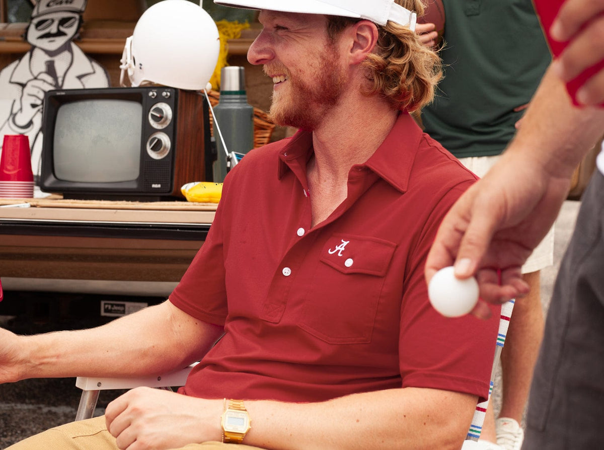 Criquet Alabama in Coach's Performance Players Shirt, A, Crimson, view 2