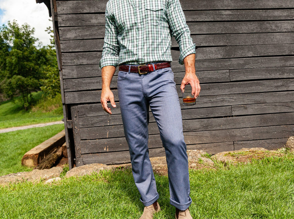 Criquet Comfort Canvas Pant in Faded Navy, view 6