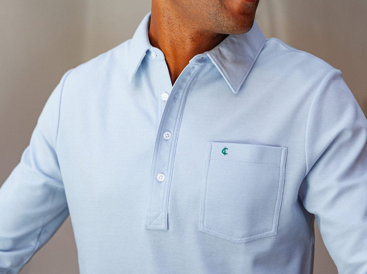 Criquet Slim Fit Long Sleeve Players Shirt in Stay Frosty, view 2