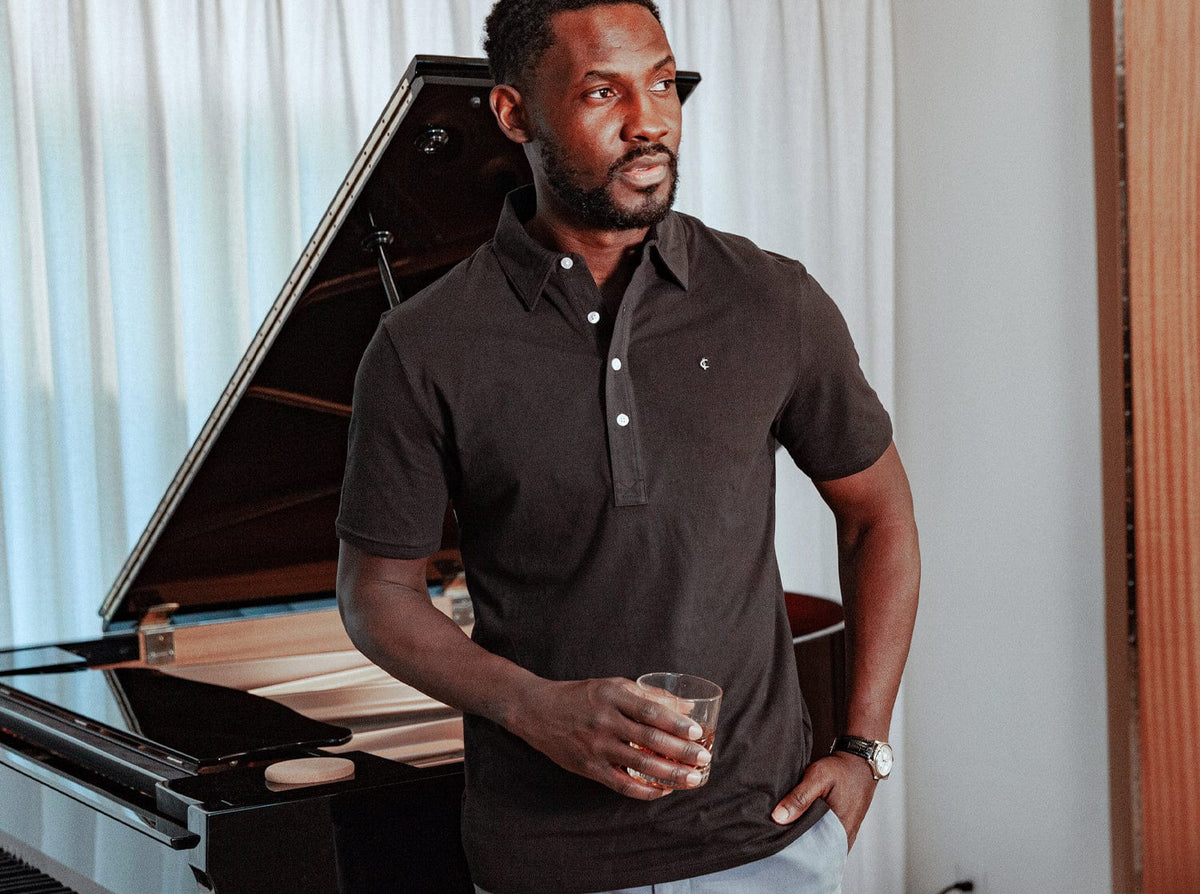 Criquet Slim Fit Top-Shelf Range Polo in Bethpage Black, view 5