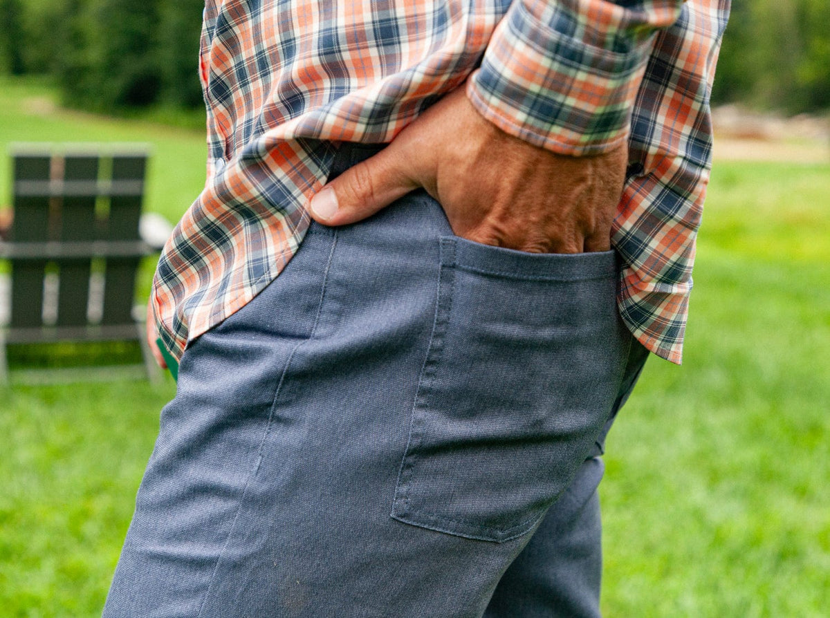 Criquet Comfort Canvas Pant in Faded Navy, view 7