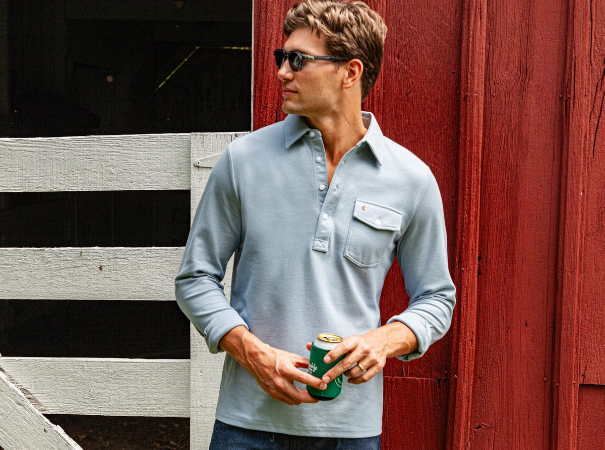 Criquet Long Sleeve Players Shirt in Mr. Freeze, view 7