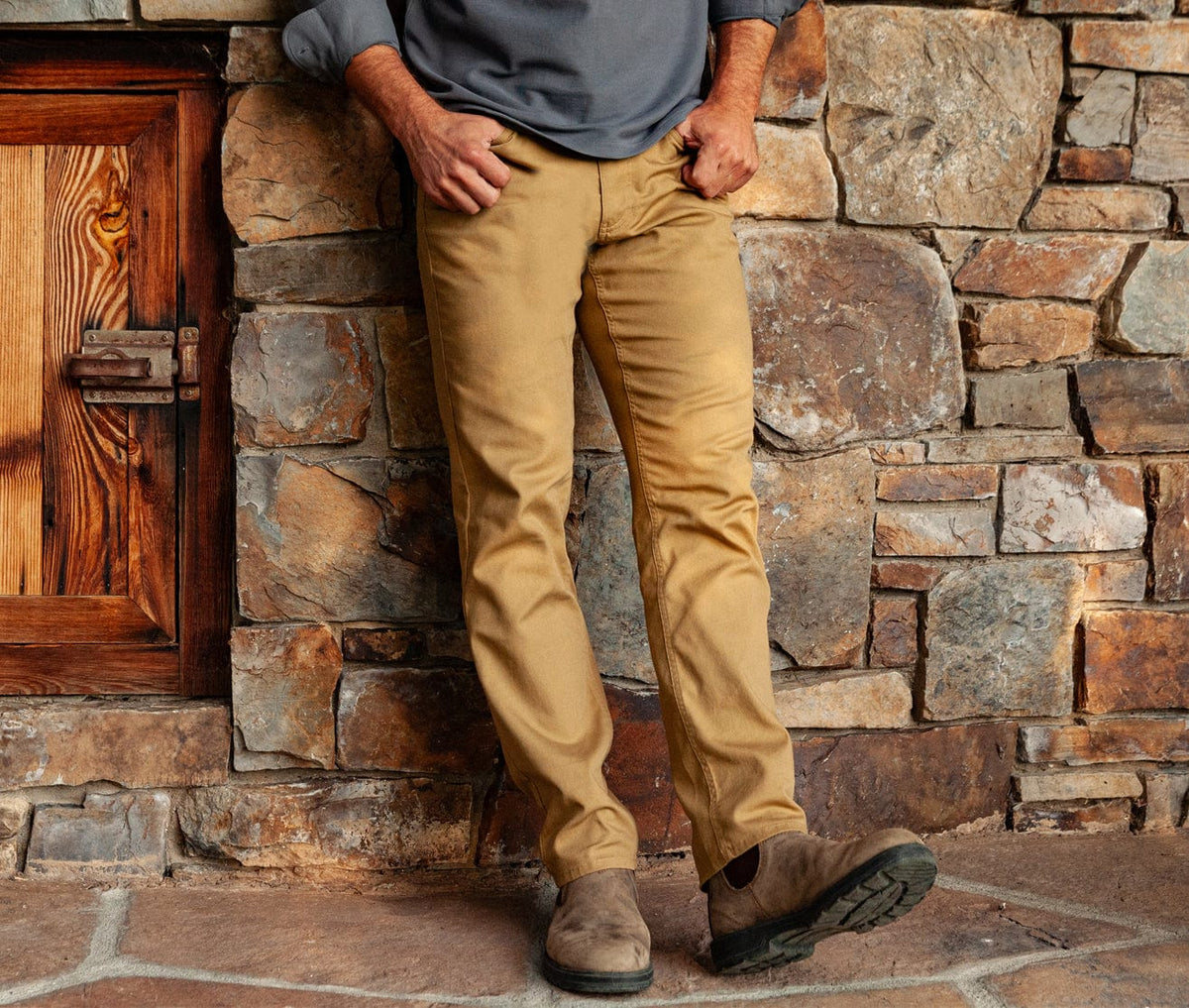 Criquet Comfort Canvas Pant in Camel, view 2