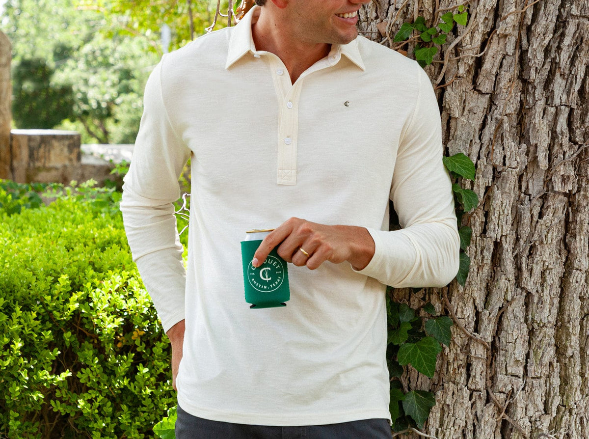Criquet brrr° Long Sleeve Range Polo in Natural, view 1