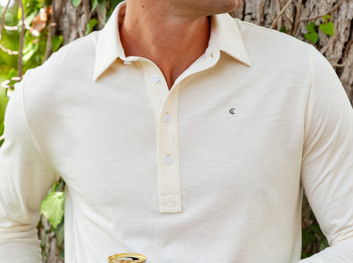 Criquet brrr° Long Sleeve Range Polo in Natural, view 4