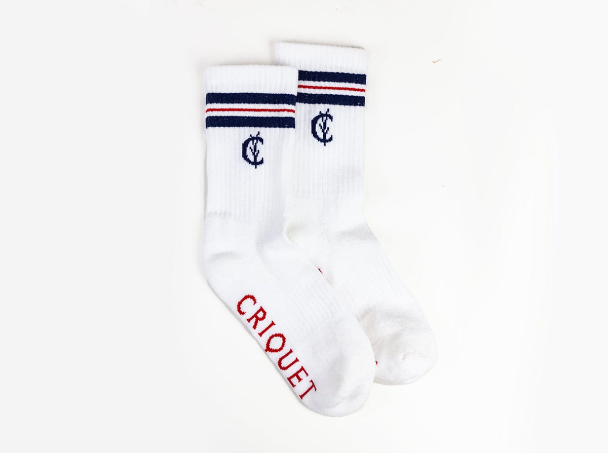 Criquet Tubular Socks in Navy/Red, view 1