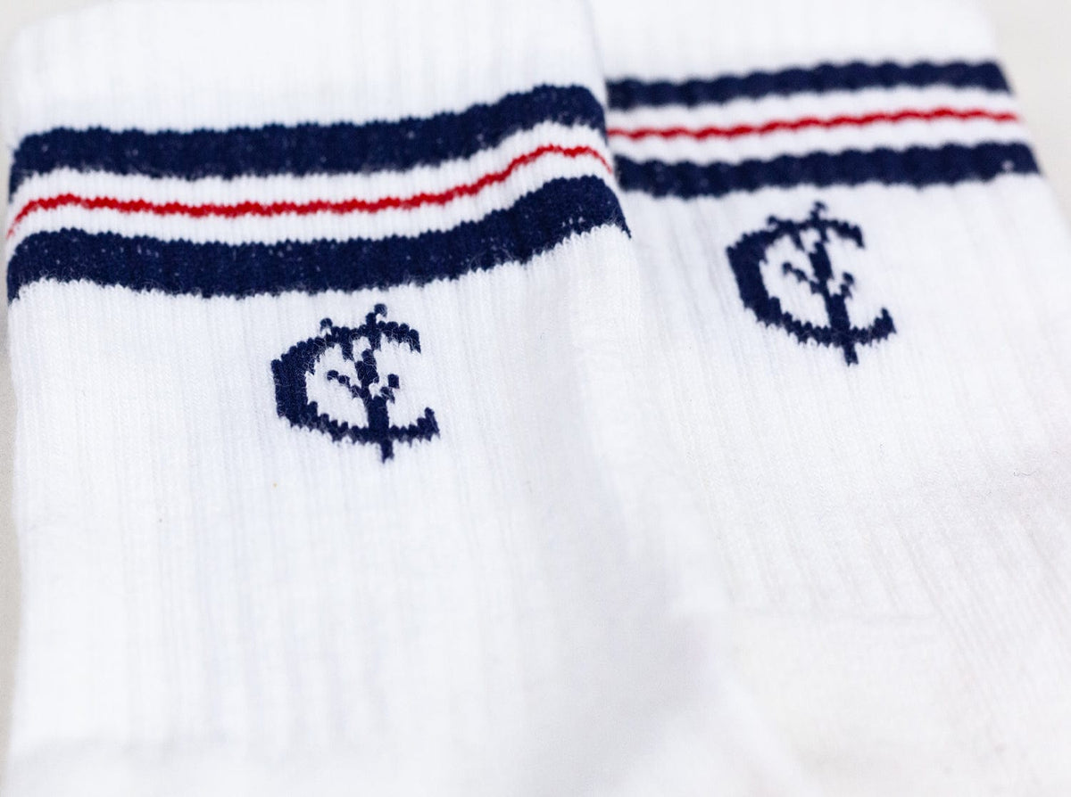 Criquet Tubular Socks in Navy/Red, view 2