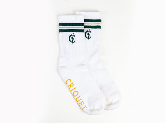 Criquet Tubular Socks in Green/Gold, view 1