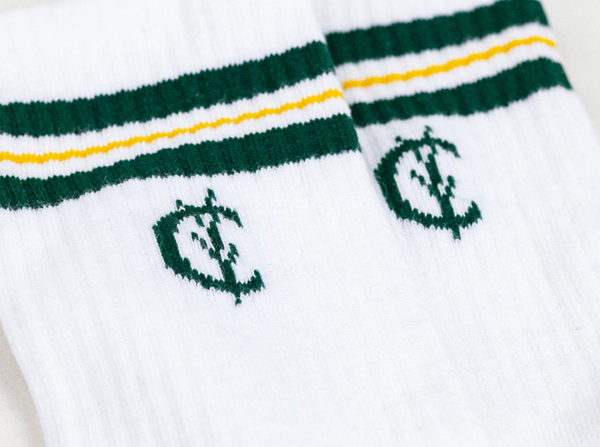 Criquet Tubular Socks in Green/Gold, view 2