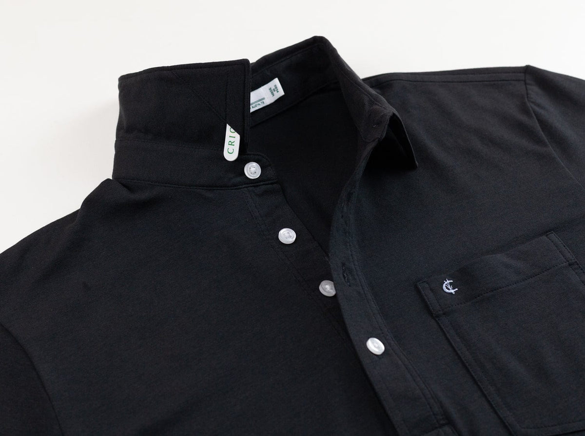 Criquet Top-Shelf Players Shirt in Black Top, view 3