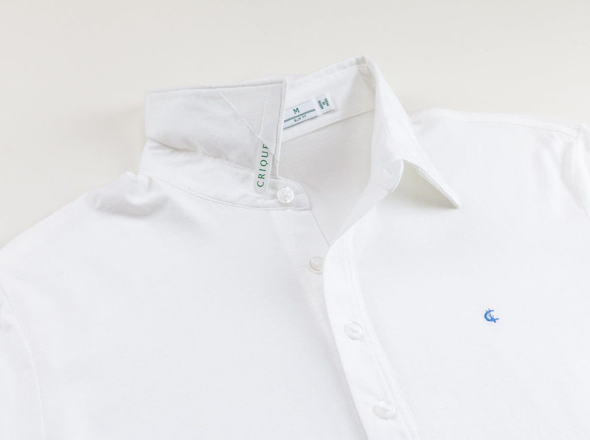 Criquet Slim Fit Top-Shelf Range Polo in Bright White, view 4