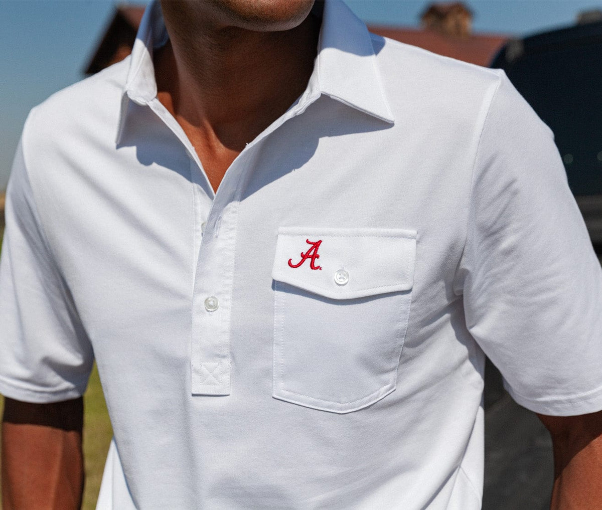 Criquet Alabama in Coach's Performance Players Shirt, A, White, view 2