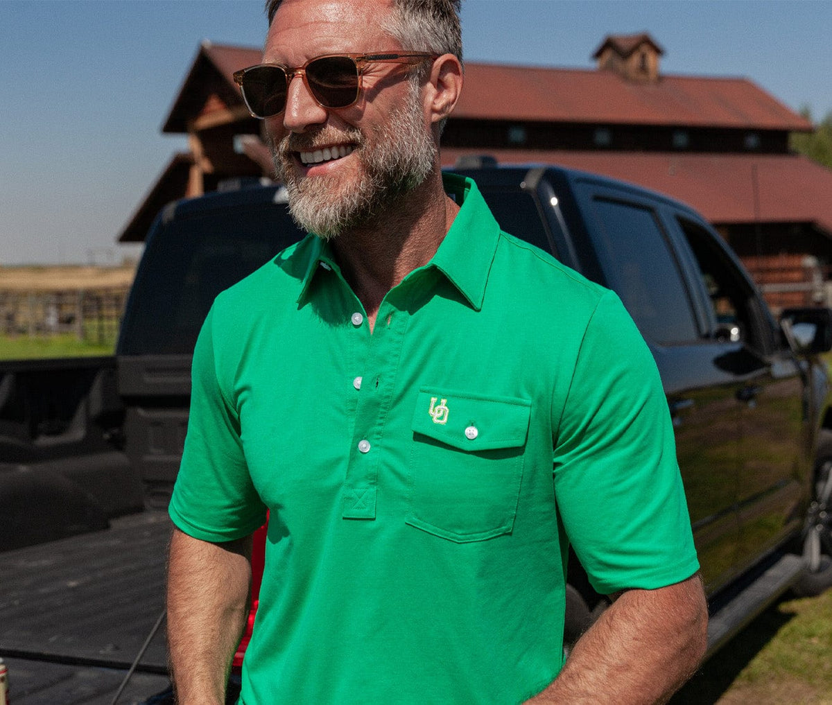 Criquet Oregon in Coach's Players Shirt, Interlock, Green, view 3