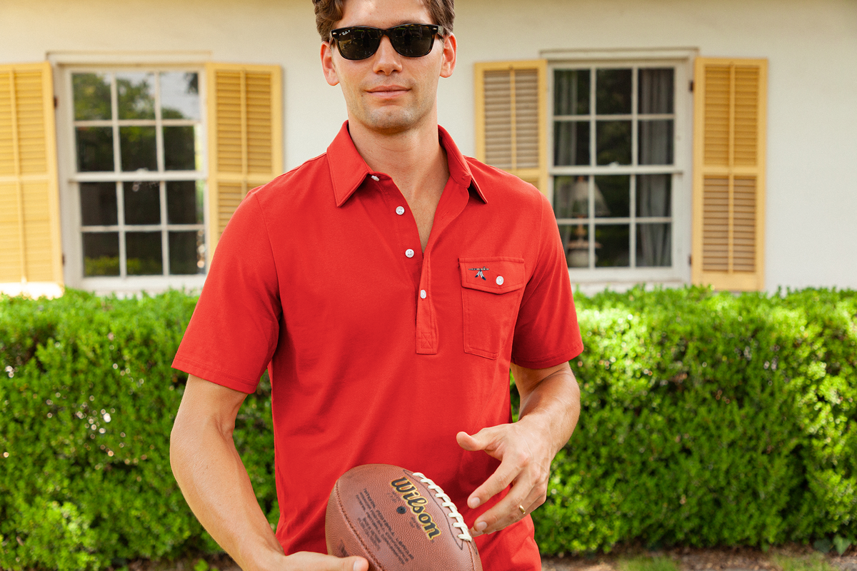 Criquet Uwohali Performance Players Shirt Arrow in Red, view 2
