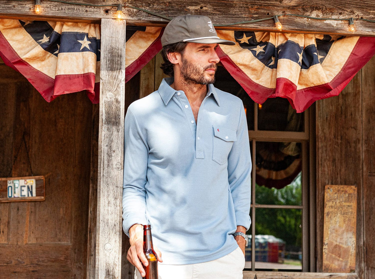 Criquet Long Sleeve Players Shirt in Mr. Freeze, view 4