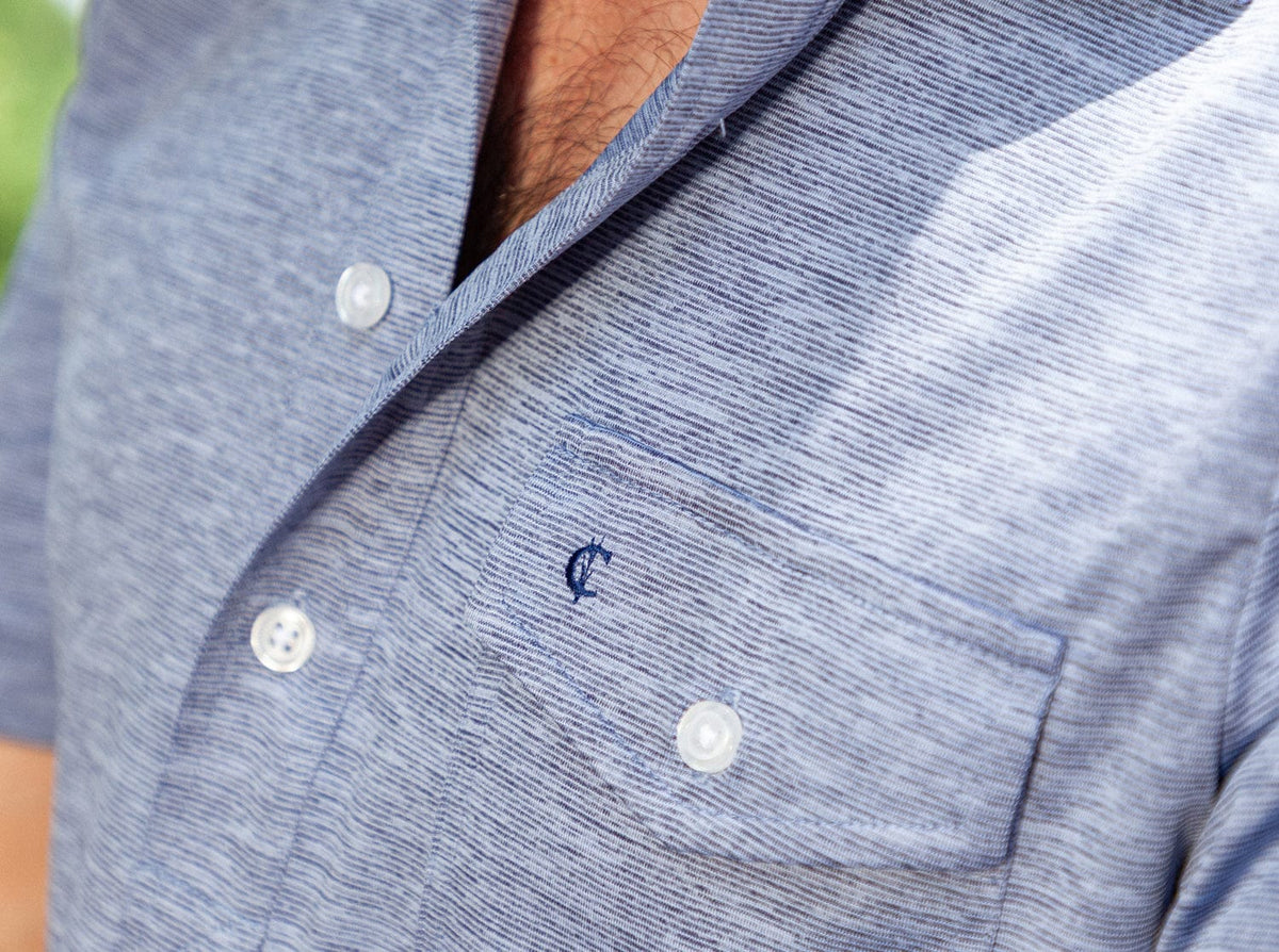 Criquet Performance Sport Heather Players Shirt in Waterford, view 6