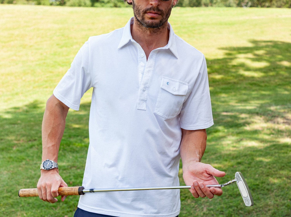 Criquet Performance Players Shirt in Bright White, view 6