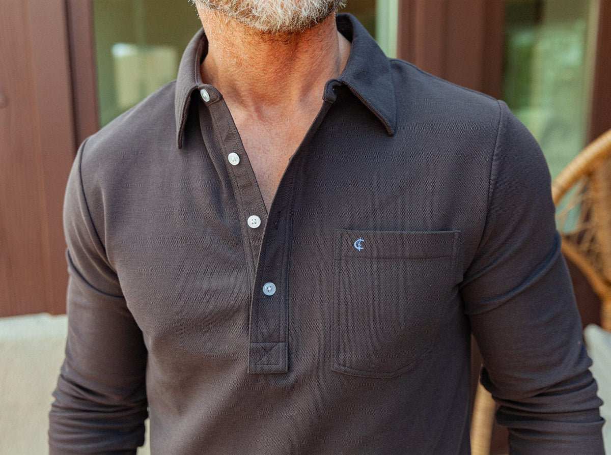 Criquet Slim Fit Long Sleeve Players Shirt in Knight Rider, view 2