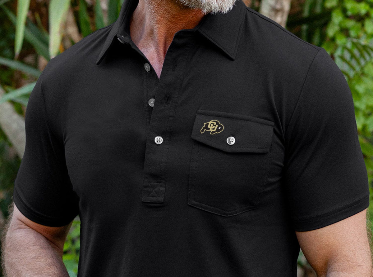 Criquet Colorado in Coaches Players Shirt, CU Buff, Black, view 2