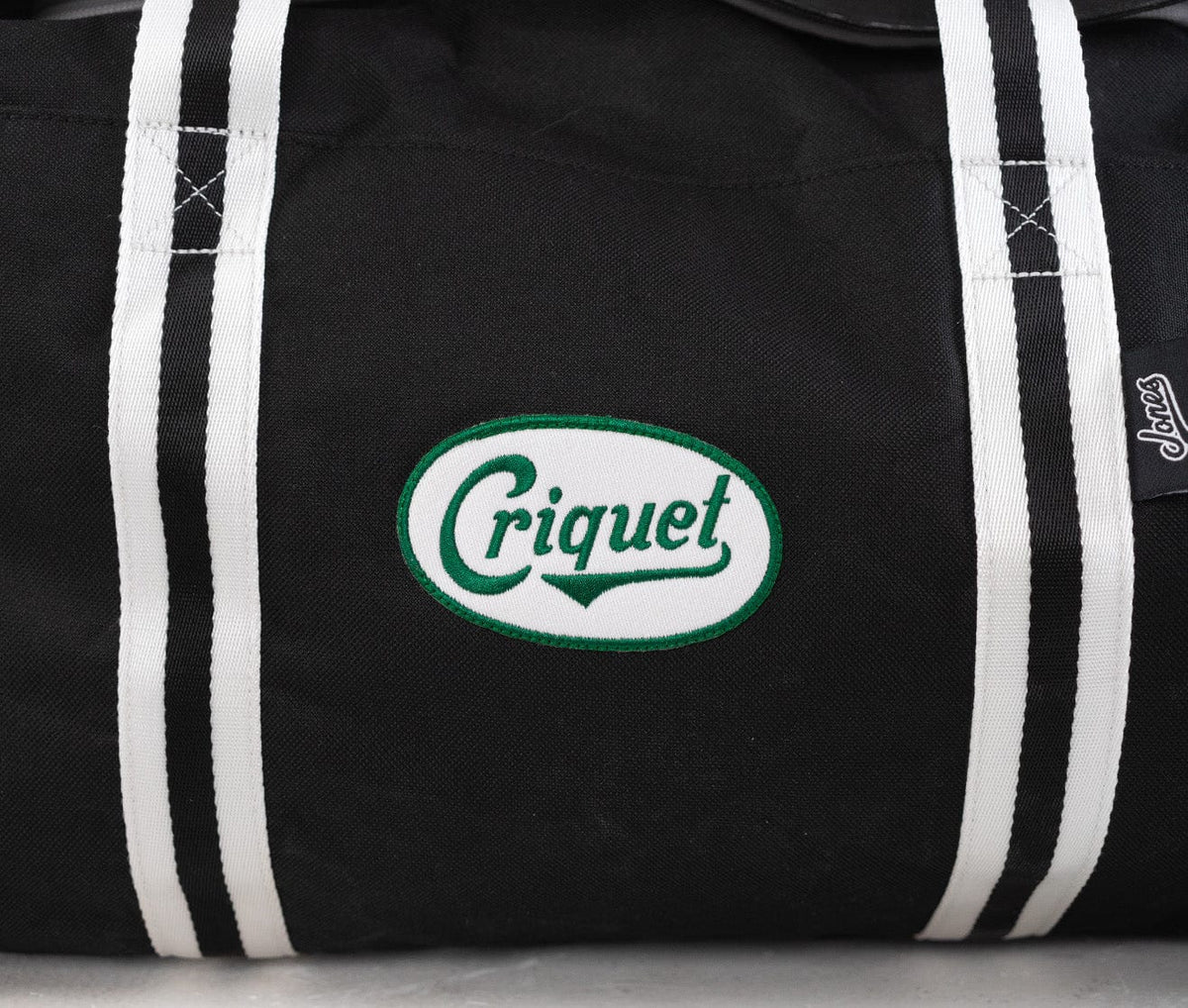 Criquet x Jones Letterman Duffle in Criquet Patch, Black, view 2