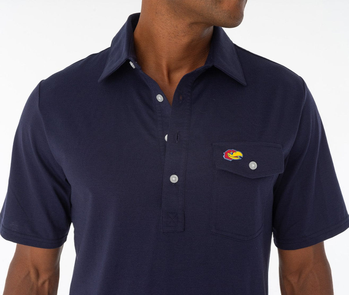 Criquet Kansas Coach's Performance Players Shirt Jay Head in Navy, view 2