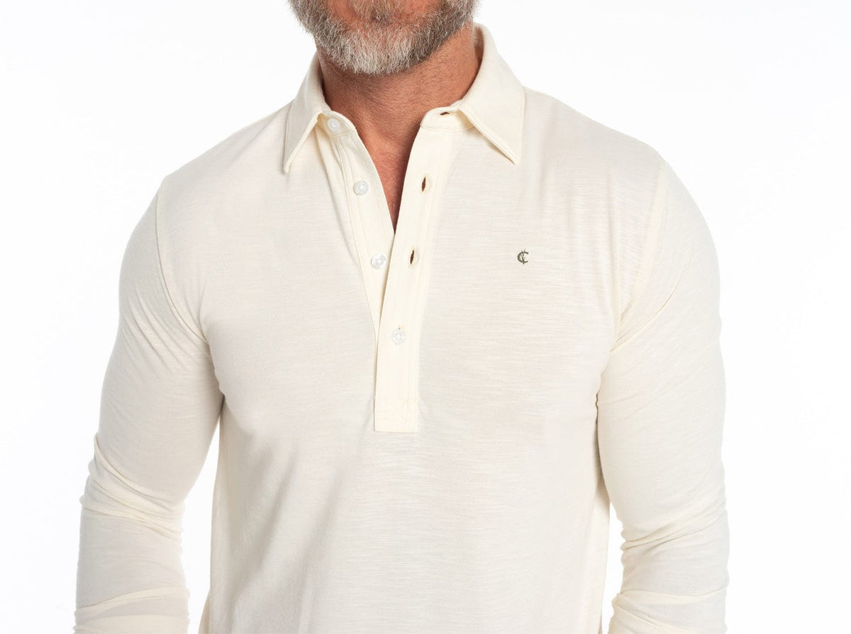 Criquet brrr° Long Sleeve Range Polo in Natural, view 5