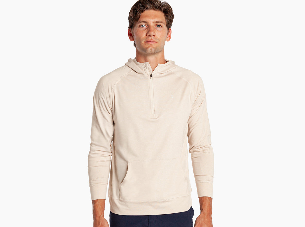 Criquet Ace Performance Hoodie in Sand, view 3