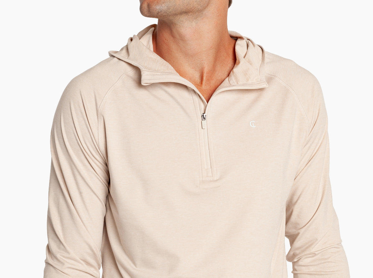 Criquet Ace Performance Hoodie in Sand, view 5