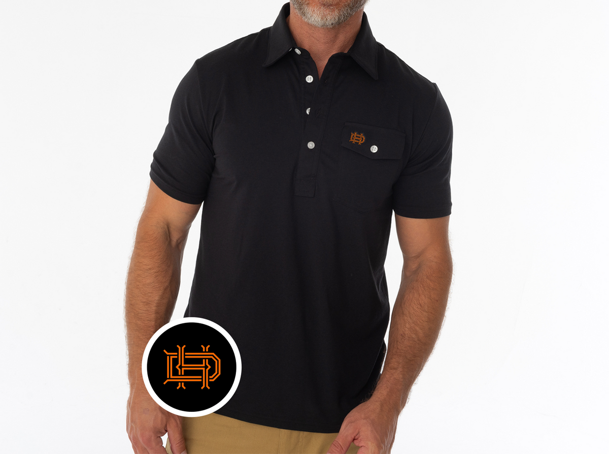 Criquet Houston Dynamo in FC, Coaches Players Shirt, HD Interlock, Black, view 1