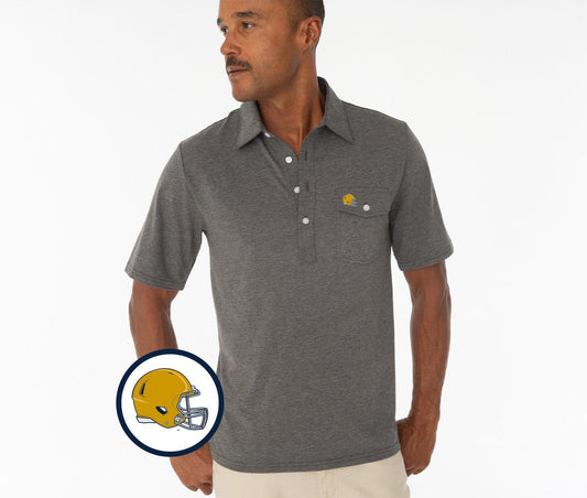Criquet Notre Dame in Coach's Players Shirt, Helmet, Heather Gray, view 1