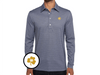 Notre Dame - Coach's Long Sleeve Range Polo - Shamrock - Navy Stripe
