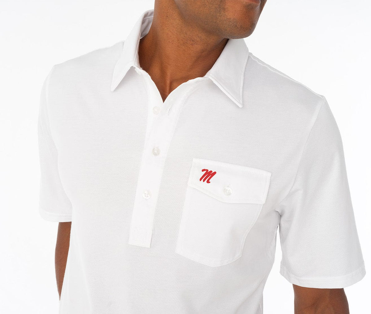 Criquet Ole Miss in Coach's Performance Players Shirt, M, White, view 2