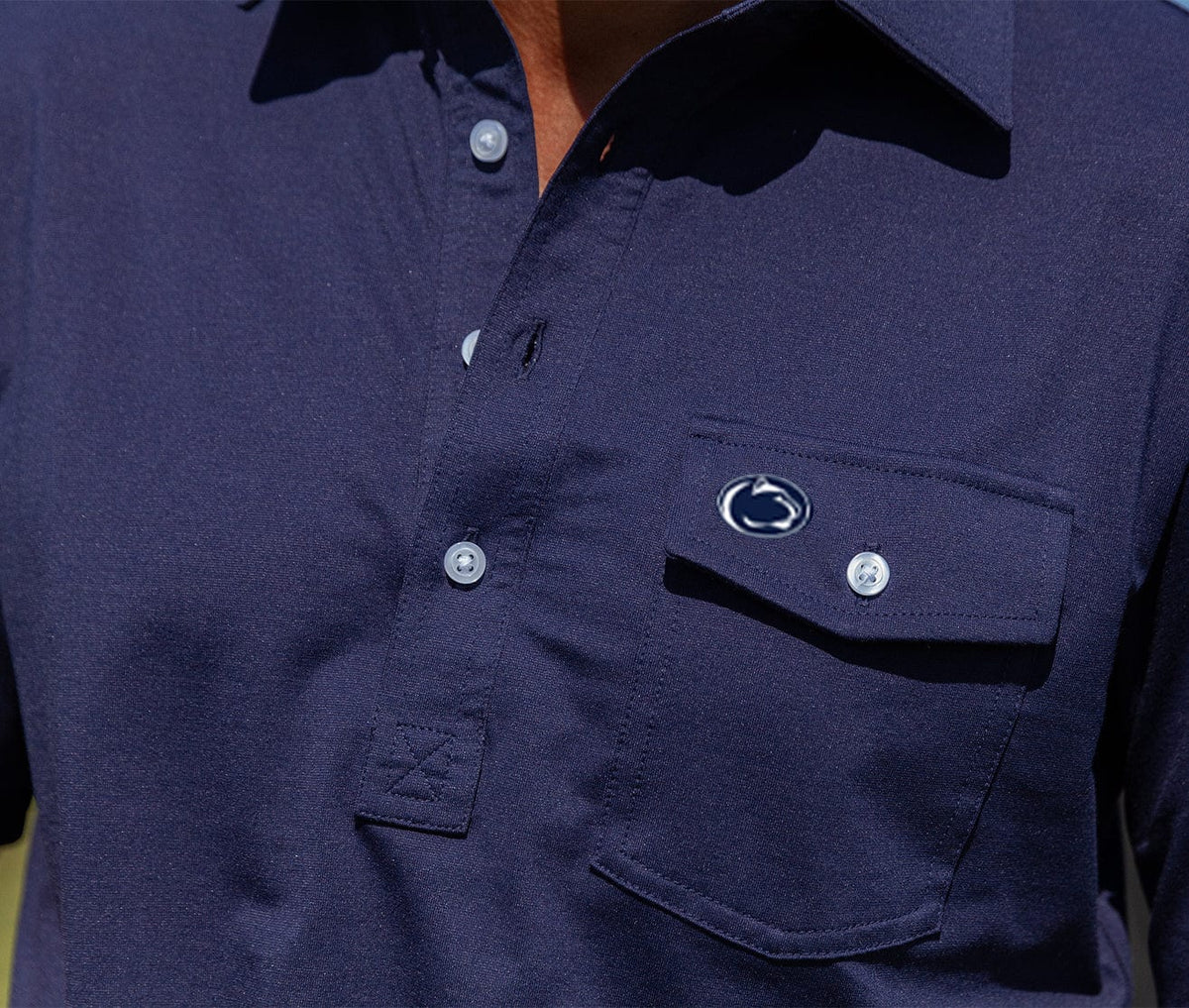 Criquet Penn State in Coach's Performance Players Shirt, PSU Lion, Navy, view 5