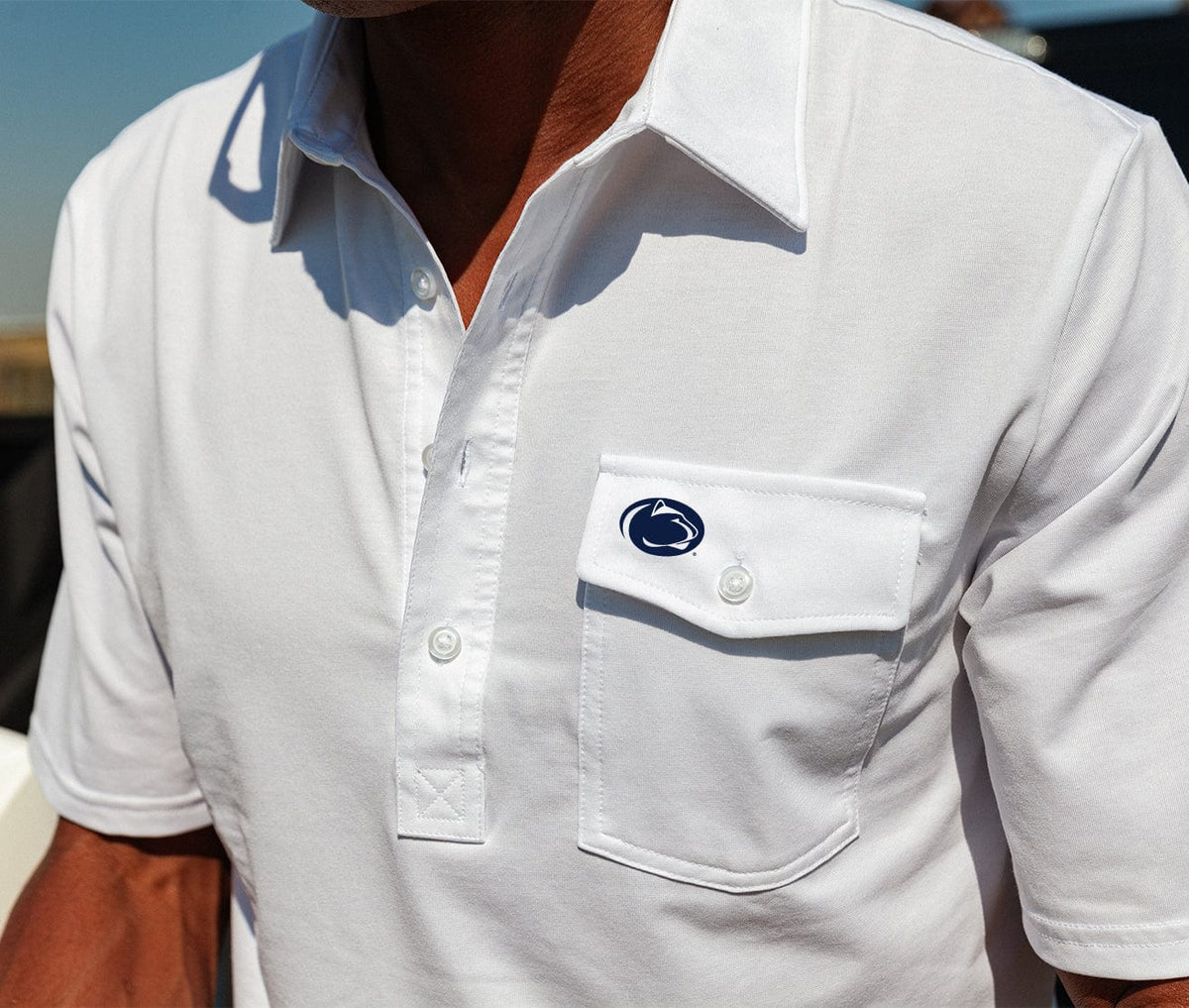 Criquet Penn State in Coach's Performance Players Shirt, PSU Lion, White, view 3