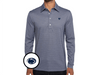 Penn State - Coach's Long Sleeve Range Polo - Lion Icon - Navy Stripe