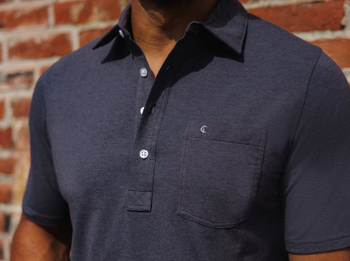 Criquet Top-Shelf Players Shirt in Graphite Microstripe, view 5