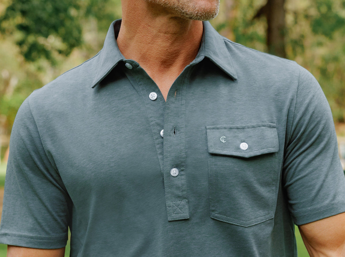 Criquet Performance Players Shirt in Cascades, view 2