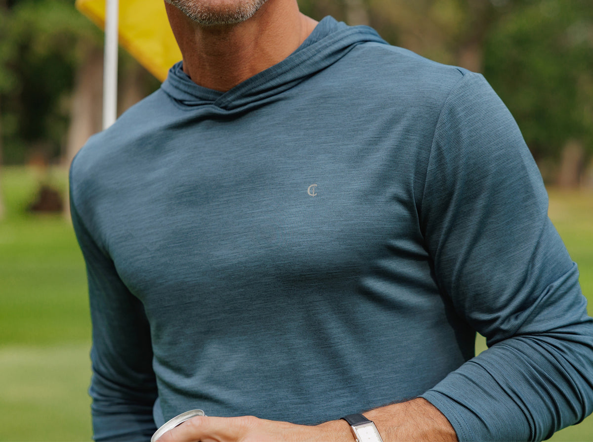 Criquet Performance Sport Hoodie in Lake Blue, view 10