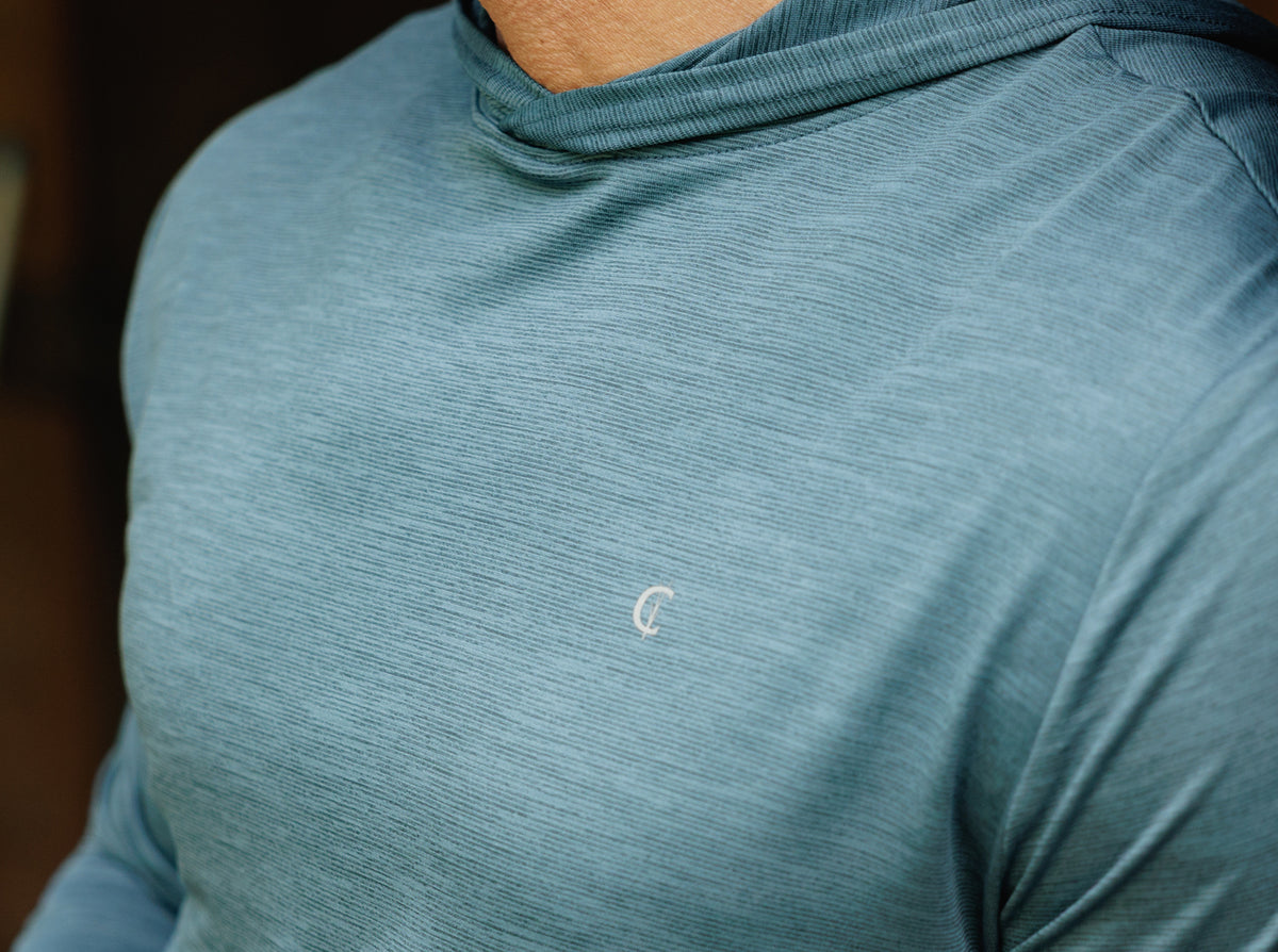 Criquet Performance Sport Hoodie in Lake Blue, view 2