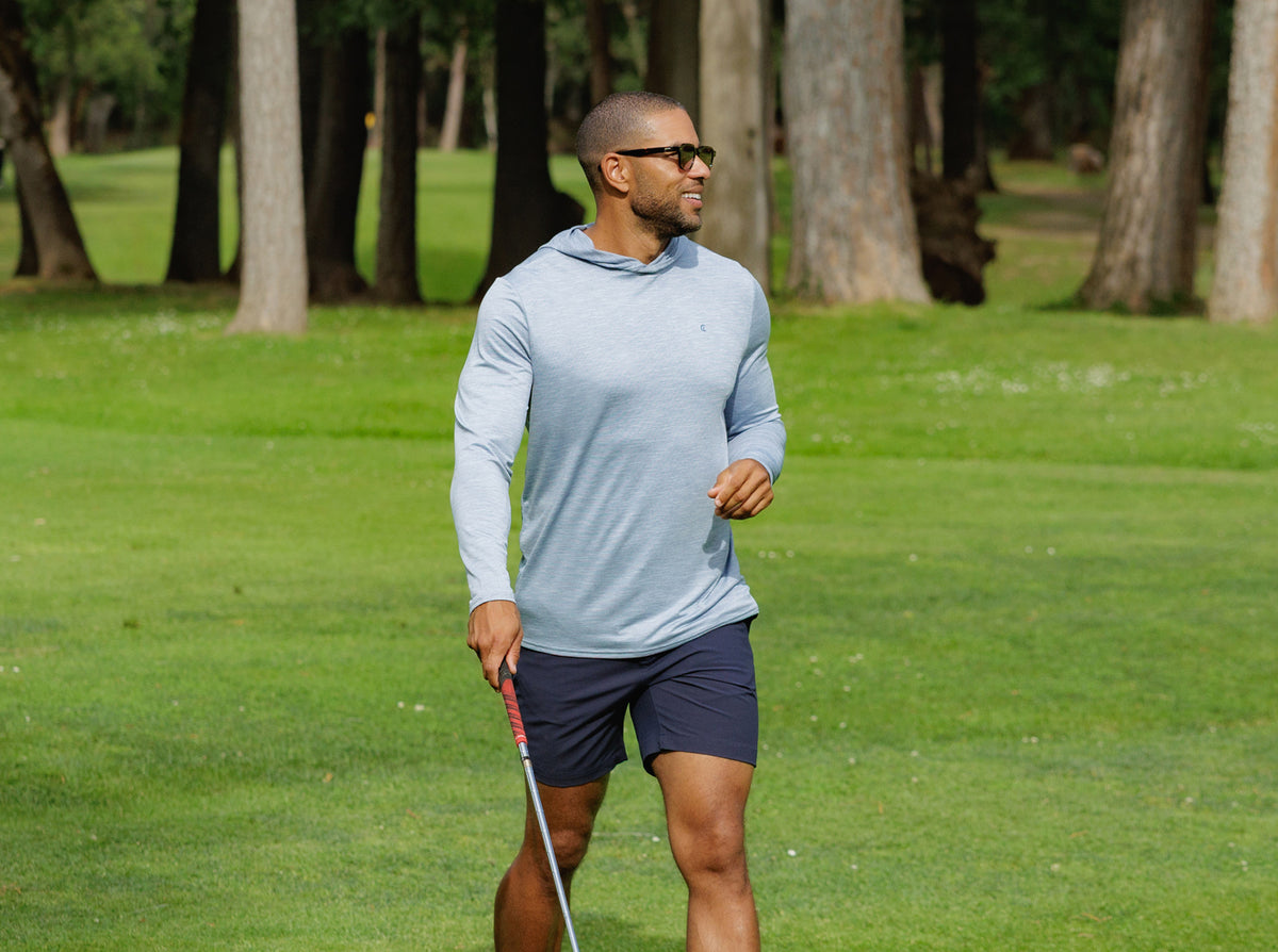 Criquet Performance Sport Hoodie in Light Blue, view 3