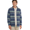 Chill-Knit Fleece Shacket - Horizon Stripe Blue