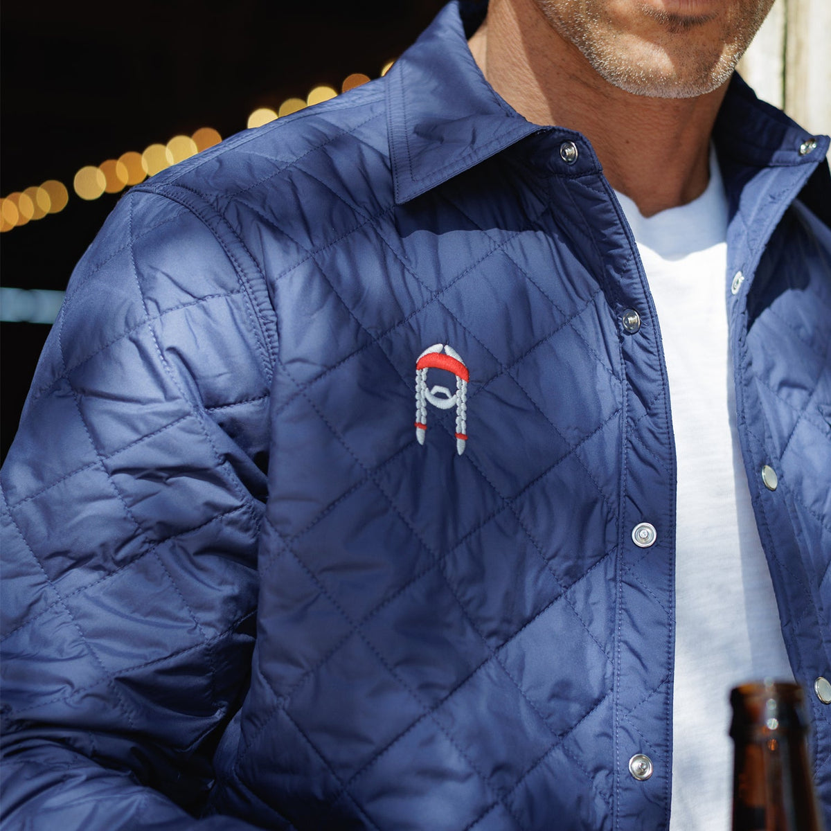 Willie Nelson Quilted Shacket - The Icon - Navy