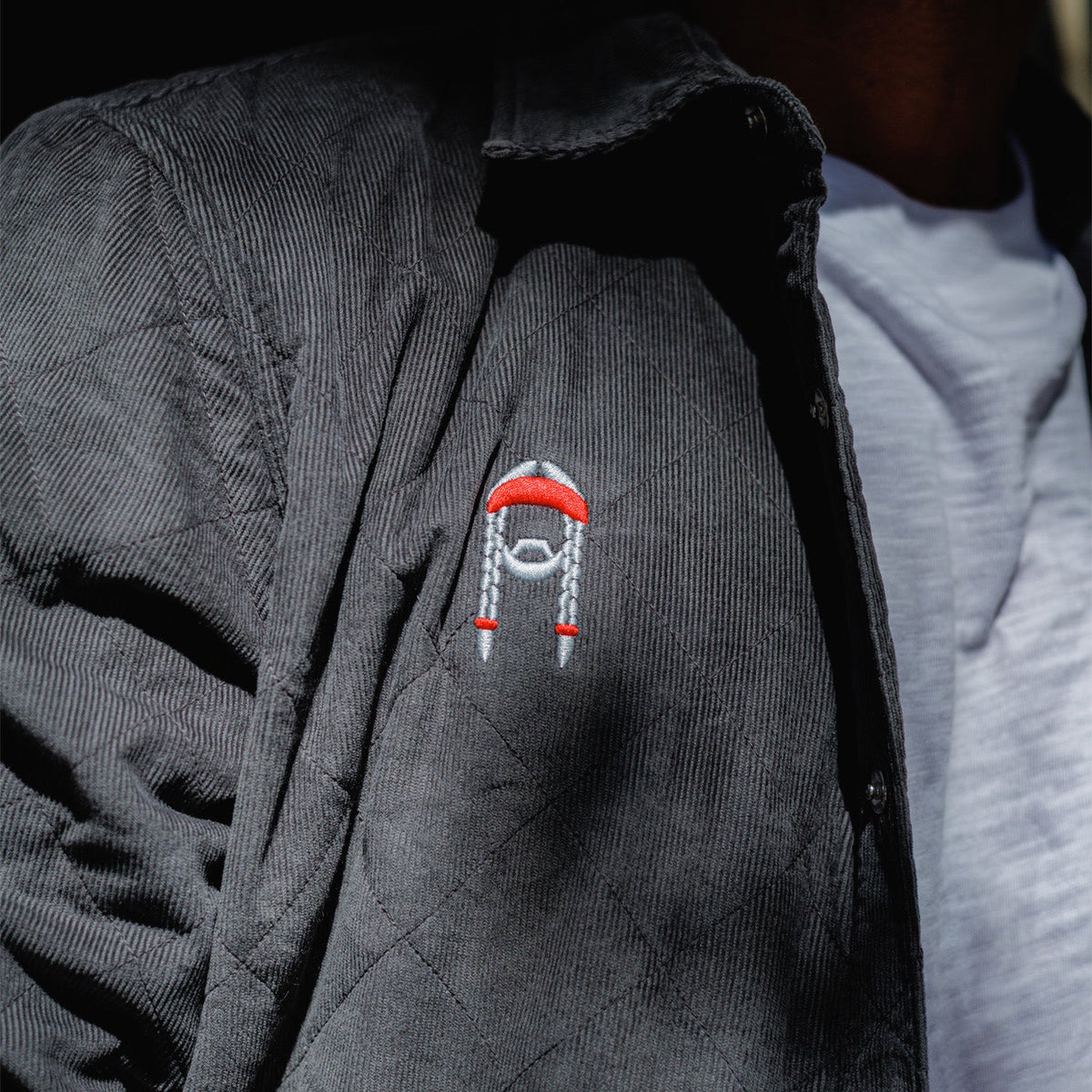 Willie Nelson Corduroy Quilted Shacket - The Icon - Midnight Ash