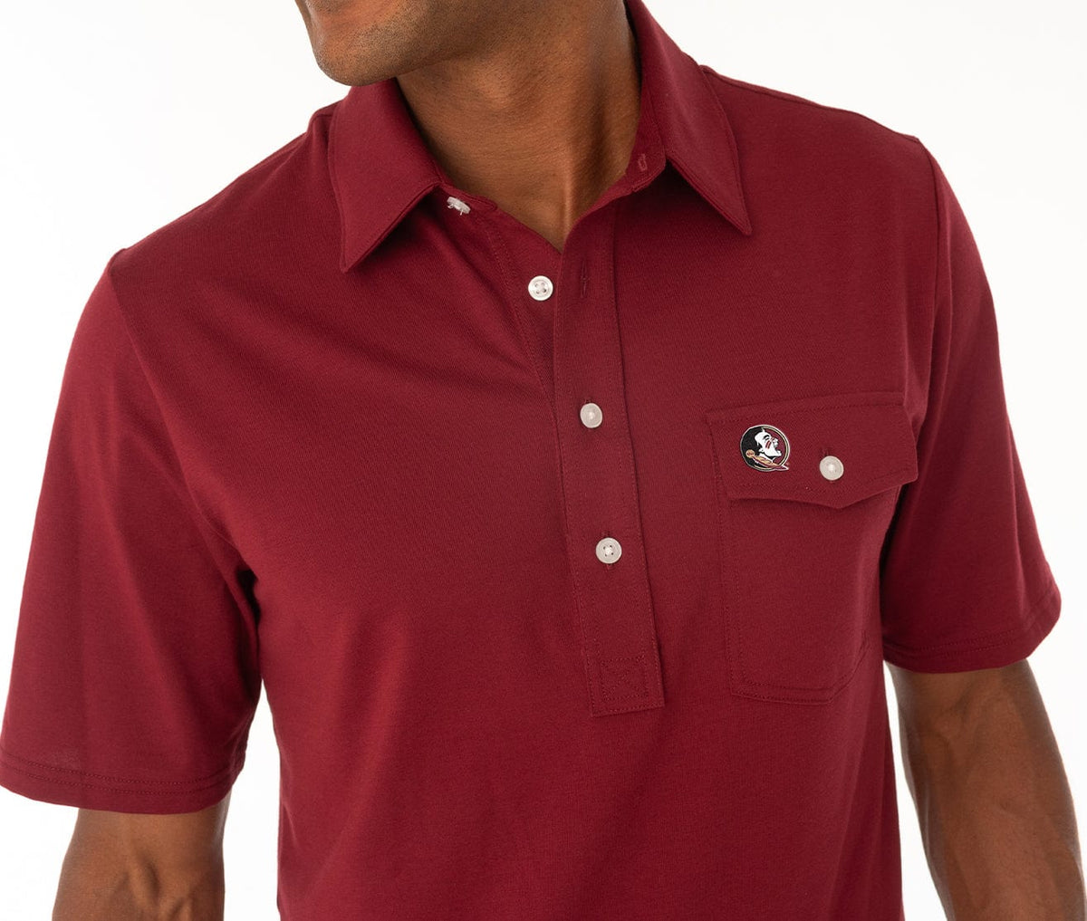 Criquet Florida State in Coach's Performance Players Shirt, Seminole, Garnet, view 2